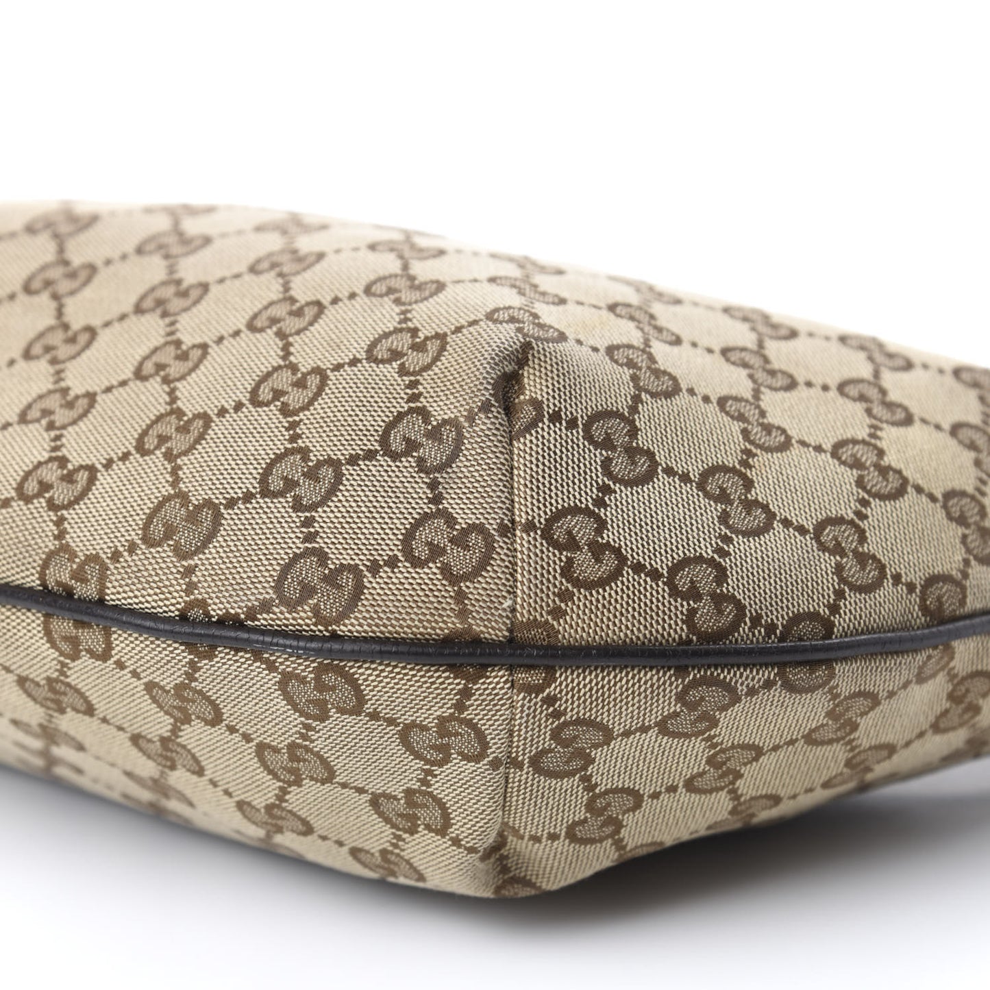 Monogram Web Medium Half Moon Hobo Dark Brown