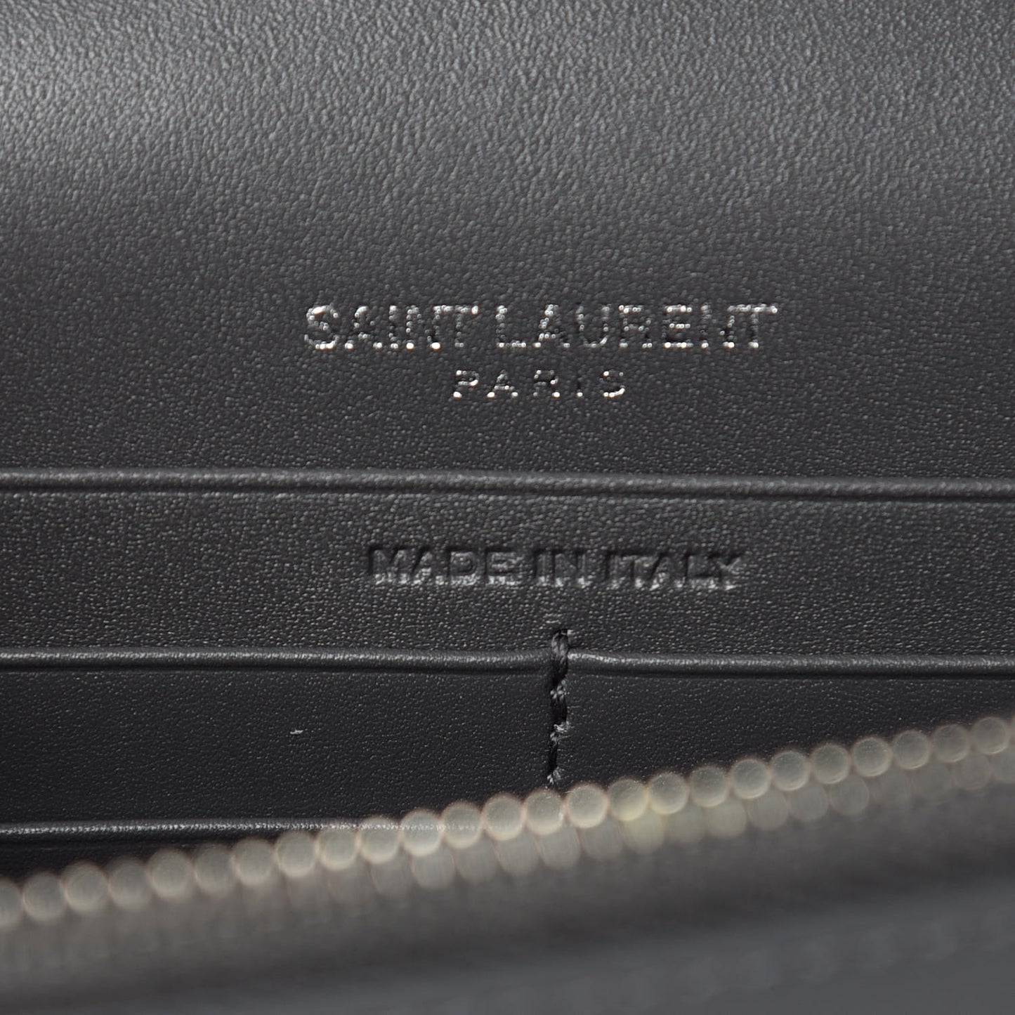 Smooth Calfskin Classic Monogram Kate Tassel Chain Wallet Asphalt