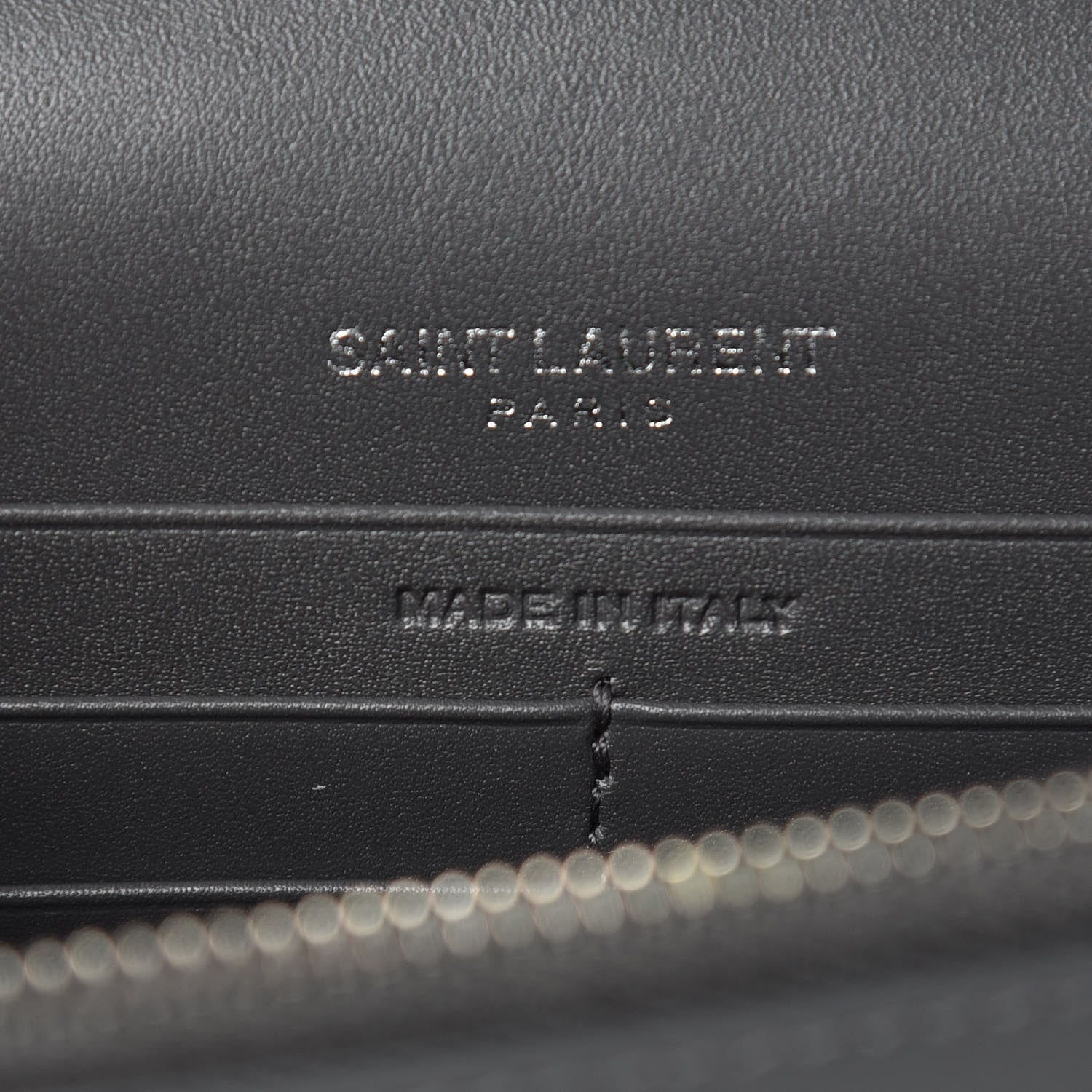 Saint Laurent Smooth Calfskin Classic Monogram Kate Tassel Chain Wallet Asphalt 6 of 7