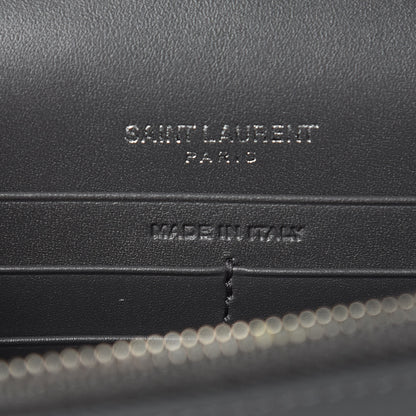 Saint Laurent Smooth Calfskin Classic Monogram Kate Tassel Chain Wallet Asphalt 6 of 7