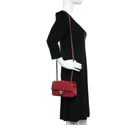 Chanel Caviar Quilted Mini Rectangular Flap Red 2 of 12