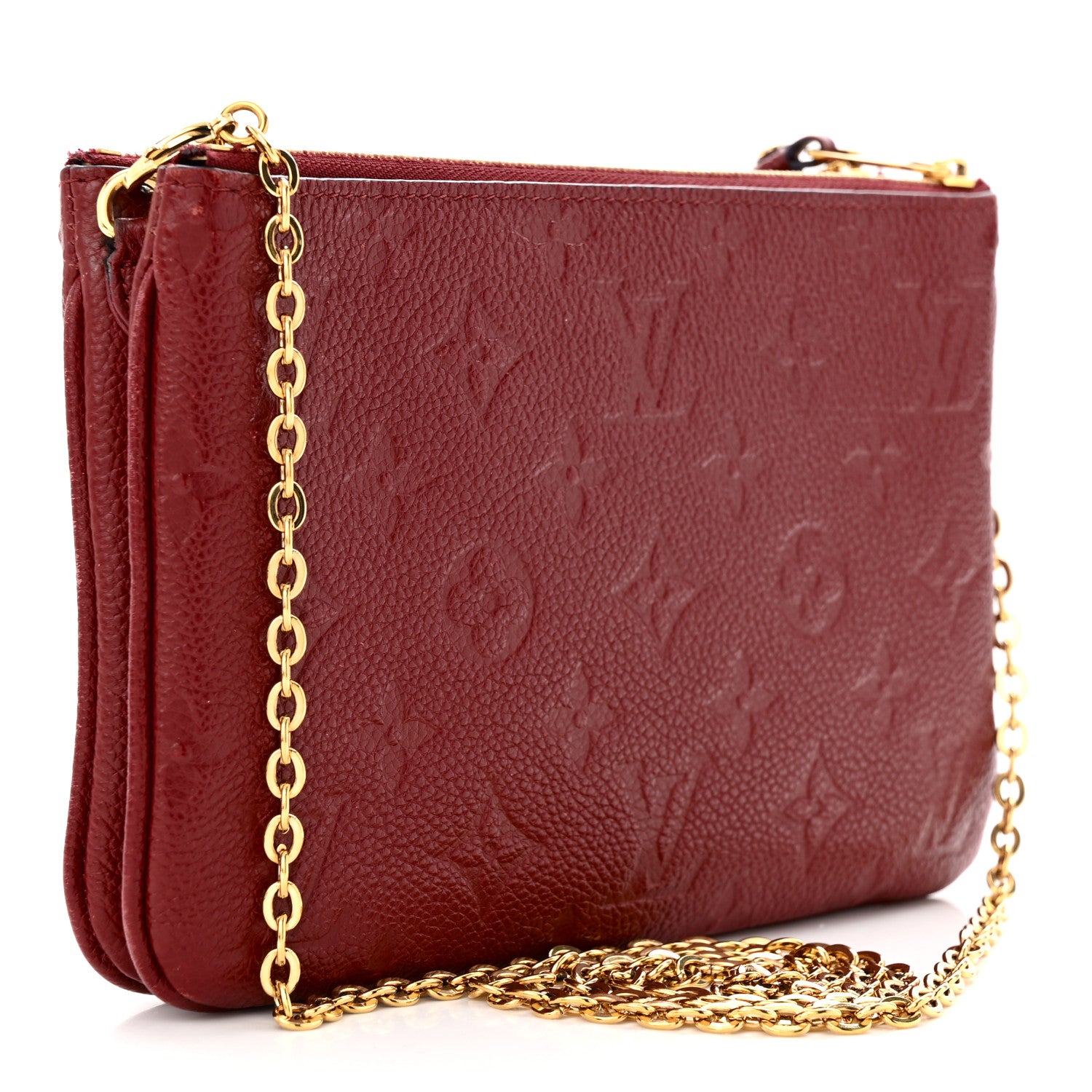 Louis Vuitton Empreinte Double Zip Pochette Cherry Berry 3 of 13