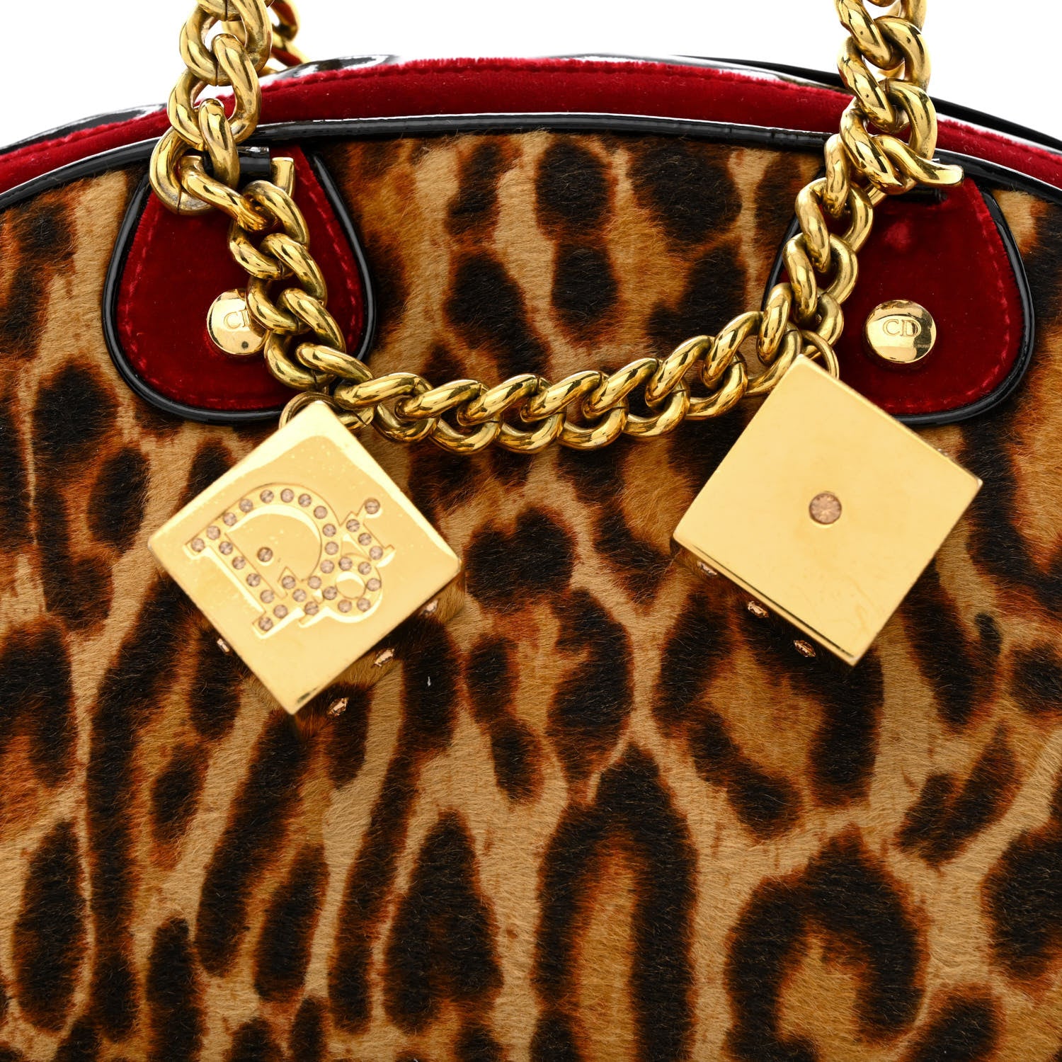 Christian Dior Calf Hair Leopard Velour Gambler Dice Bowler 8 of 12
