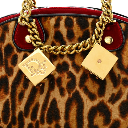 Christian Dior Calf Hair Leopard Velour Gambler Dice Bowler 8 of 12