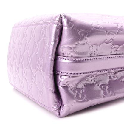 Gucci Patent GG Guccissima Emblem Small Bucket Bag Purple 10 of 10
