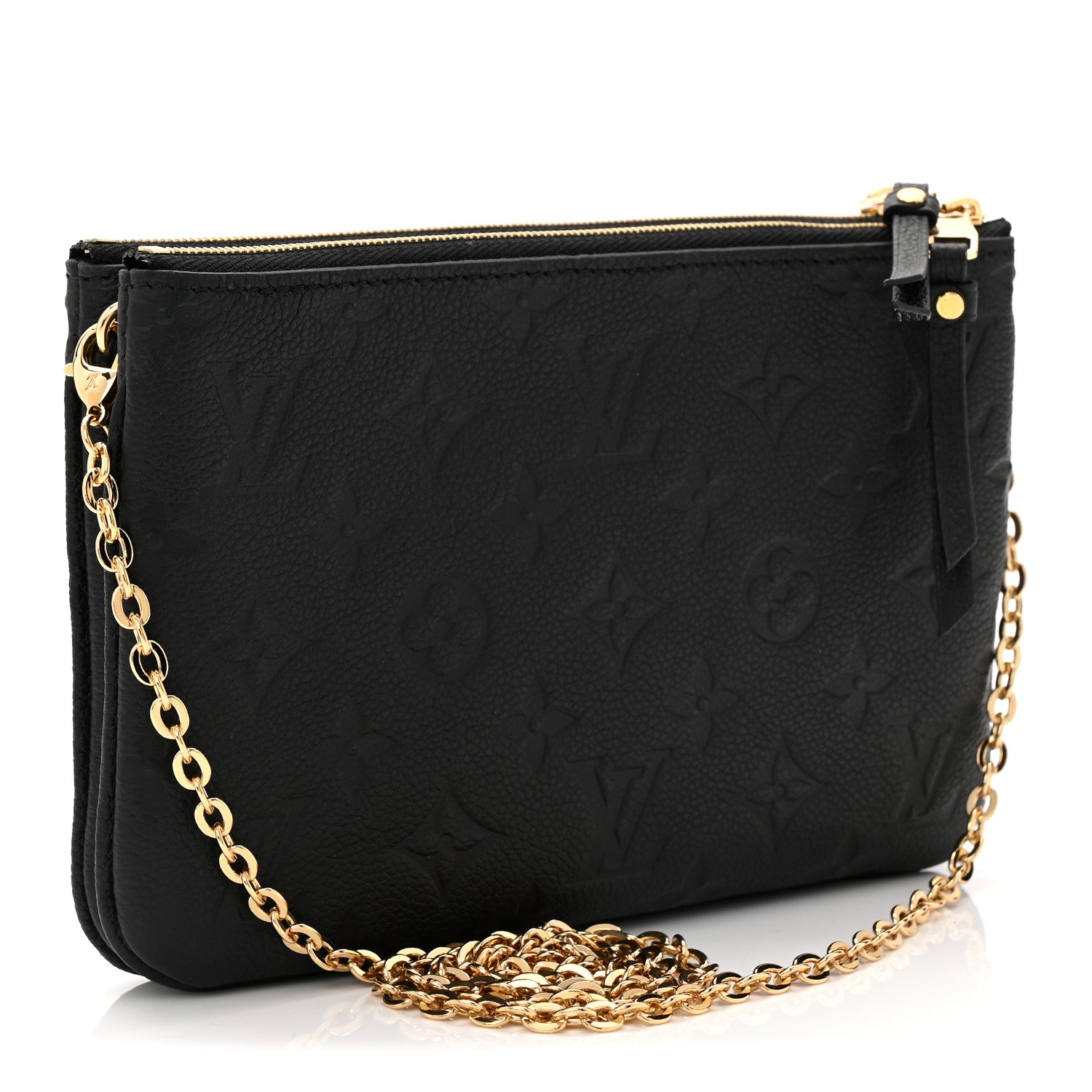 Louis Vuitton Empreinte Double Zip Pochette Black 3 of 11