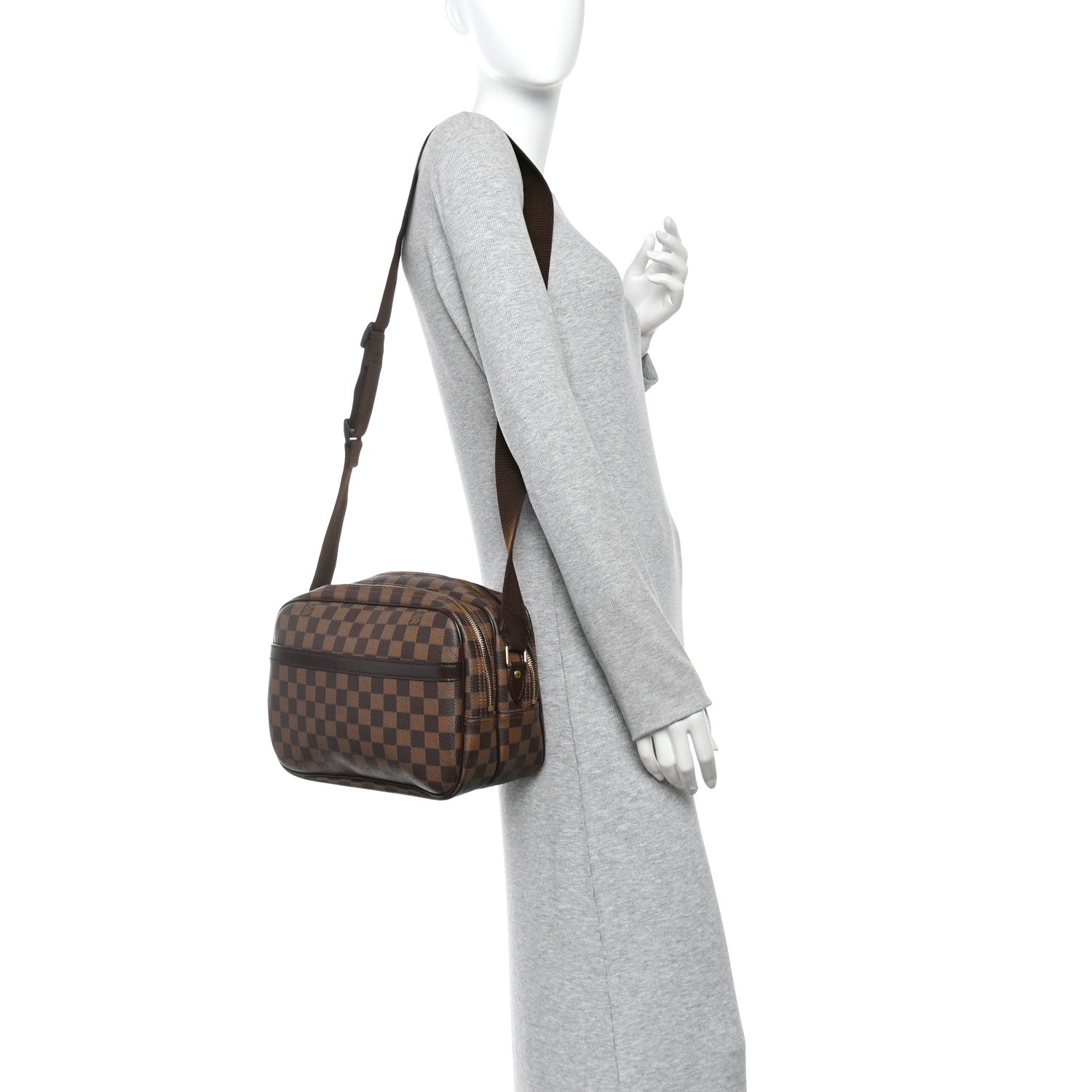 Louis Vuitton Damier Ebene Reporter PM 2 of 9