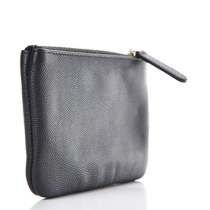 Chanel Caviar Studded Deauville Cosmetic Pouch Black 3 of 8