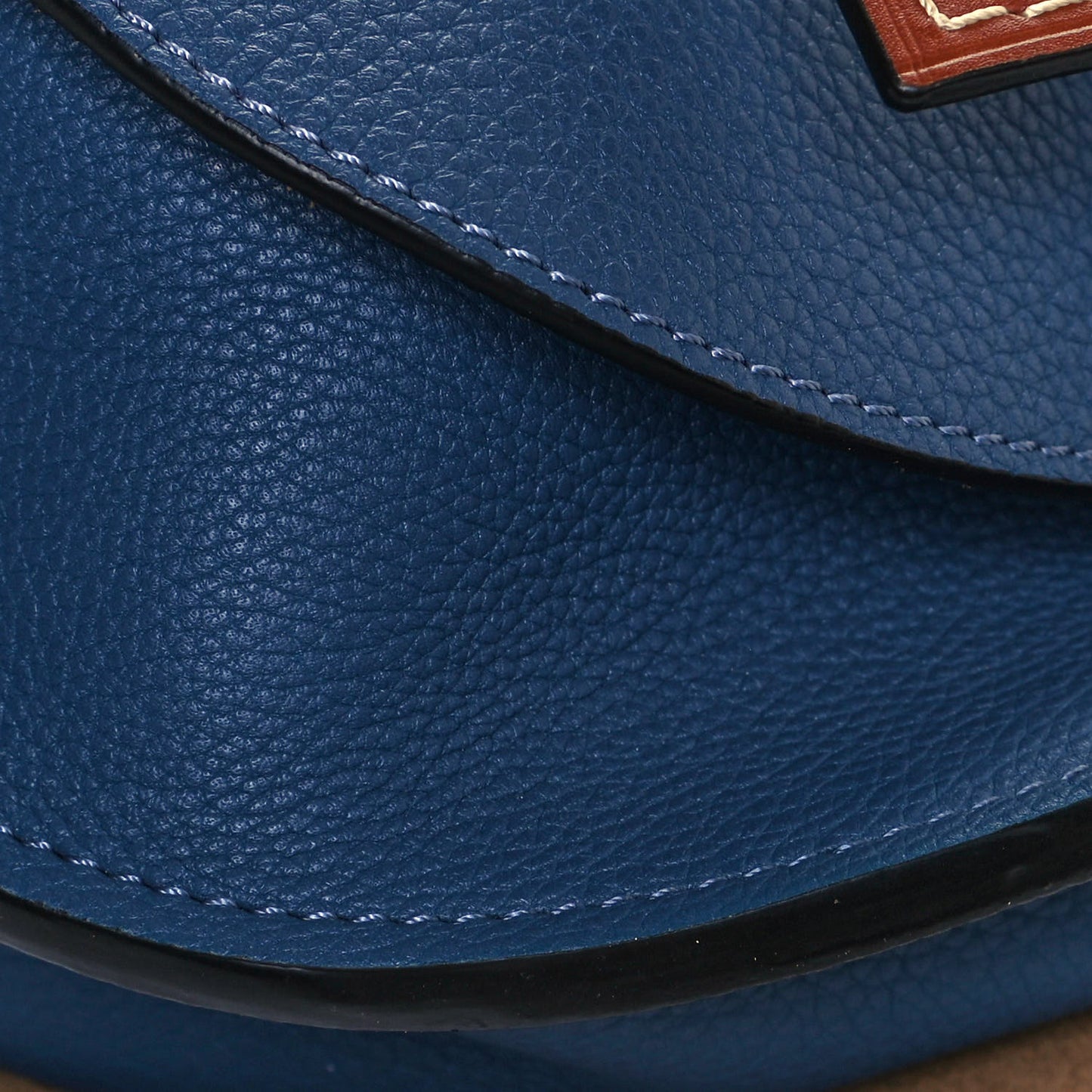 Grained Calfskin Small Gate Crossbody Bag Varsity Pecan