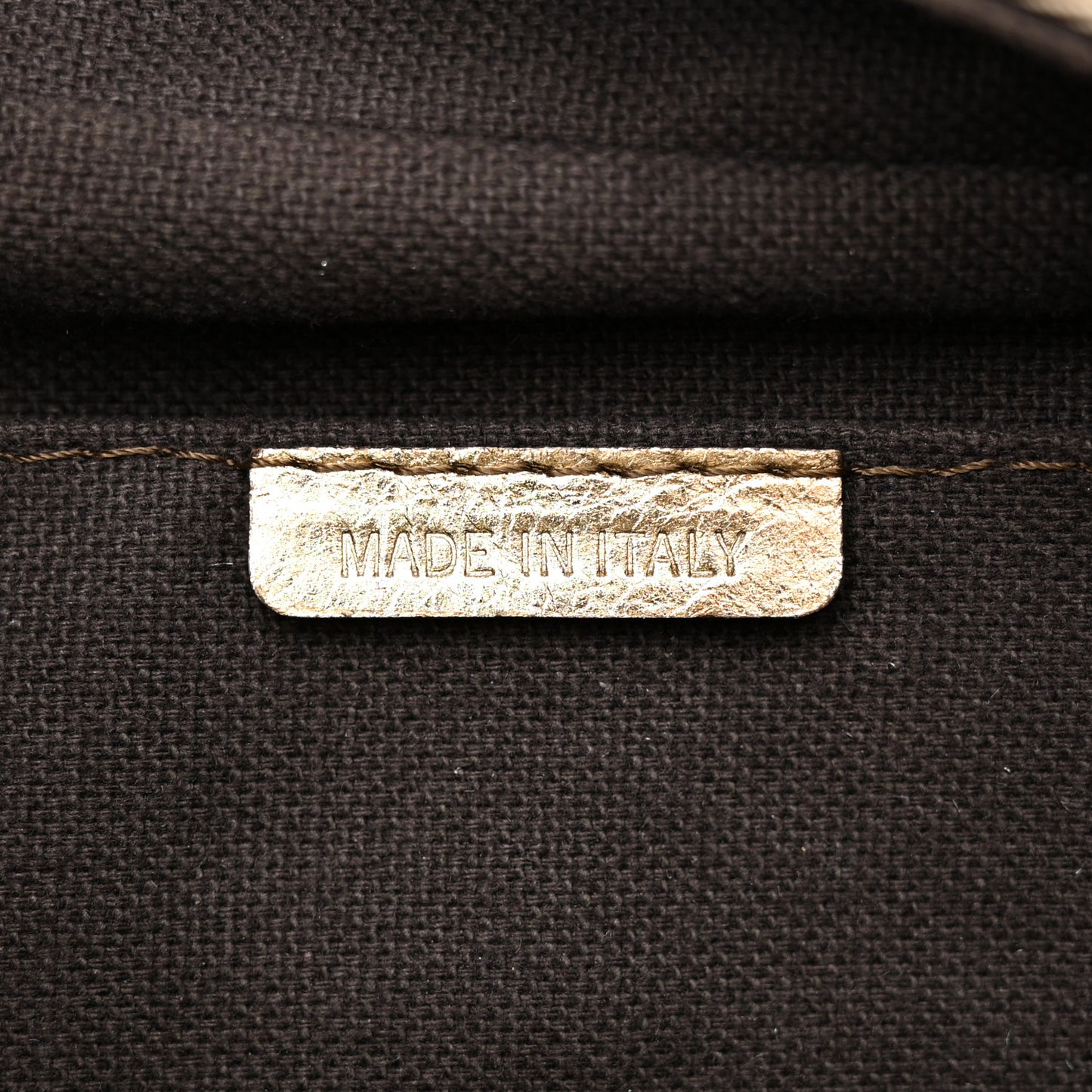 Metallic Calfskin Haymarket Check Bennett Satchel Gold