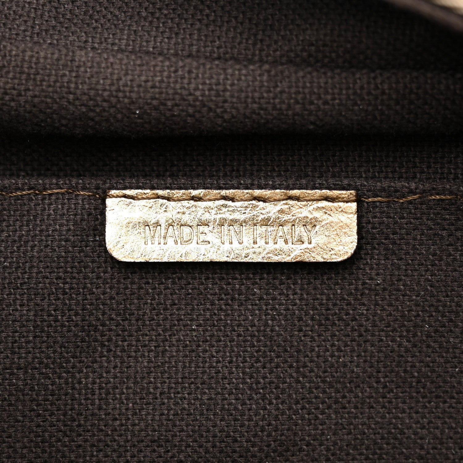 Burberry Metallic Calfskin Haymarket Check Bennett Satchel Gold 7 of 16