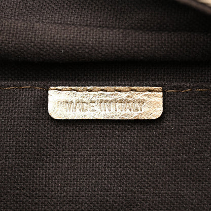 Burberry Metallic Calfskin Haymarket Check Bennett Satchel Gold 7 of 16