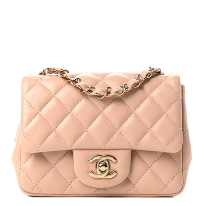 Chanel Lambskin Quilted Mini Square Flap Beige 1 of 11
