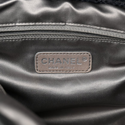Chanel Glazed Calfskin Quilted Tweed Portobello Tote Black 6 of 12