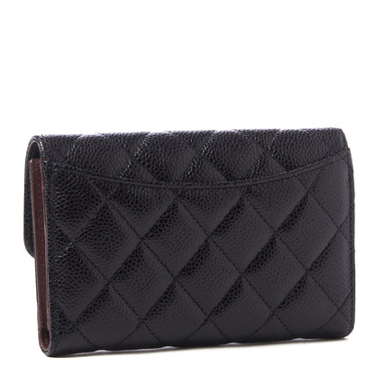 Chanel Caviar Quilted Medium Flap Wallet Black 2 of 10