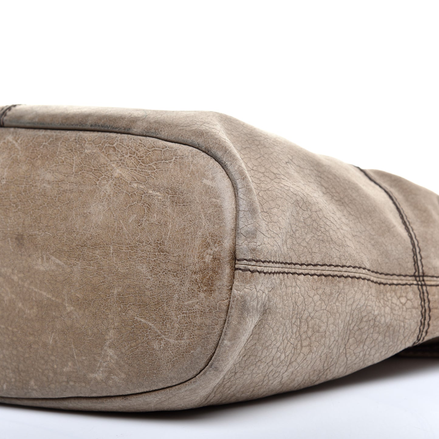 Crackled Calfskin Medium Nightingale Beige
