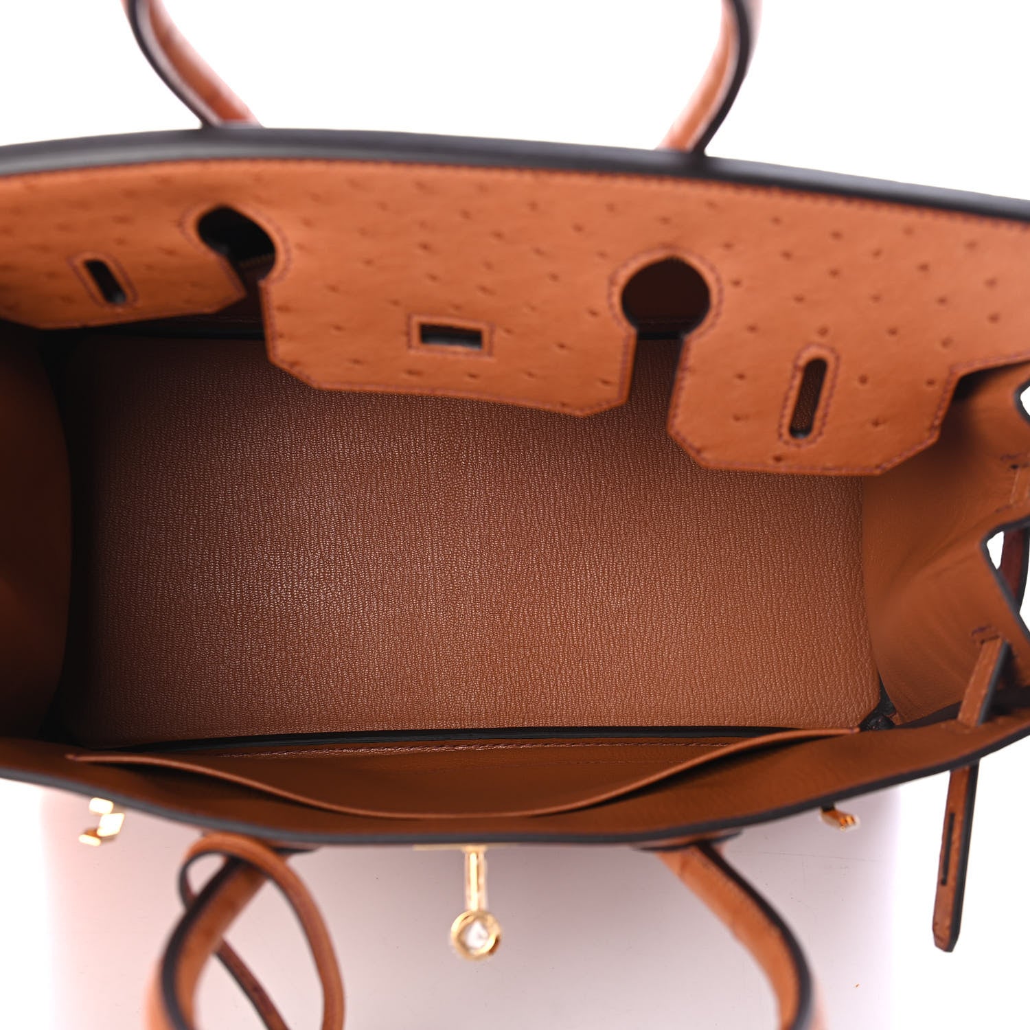 Hermes Ostrich Birkin 30 Cognac 4 of 10
