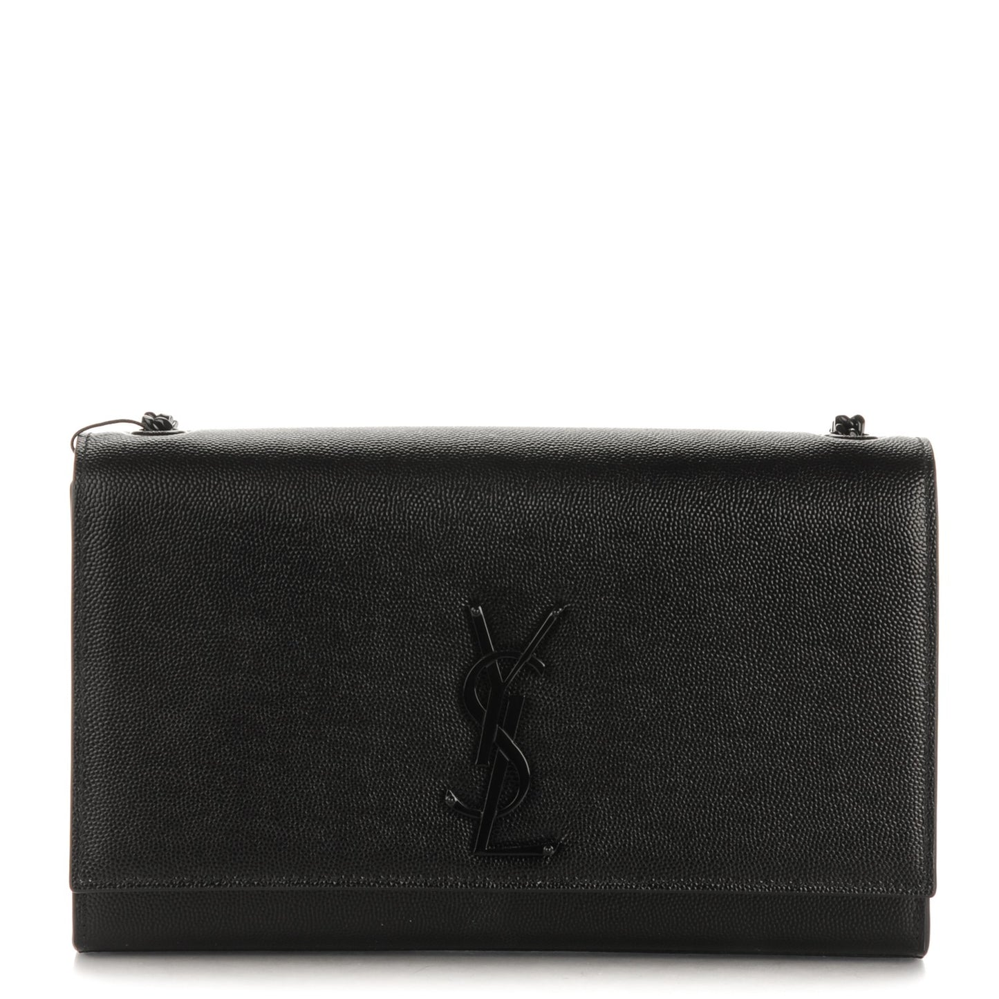 Grain De Poudre Medium Classic Monogram Kate Satchel Black