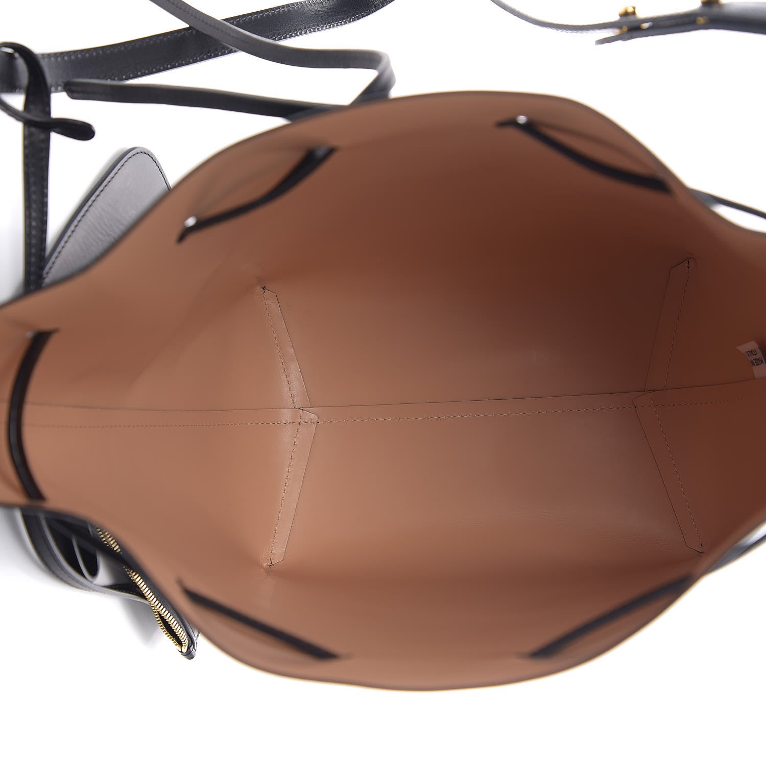 Mansur Gavriel Vegetable Tanned Calfskin Bucket Bag Black Ballerina 4 of 8