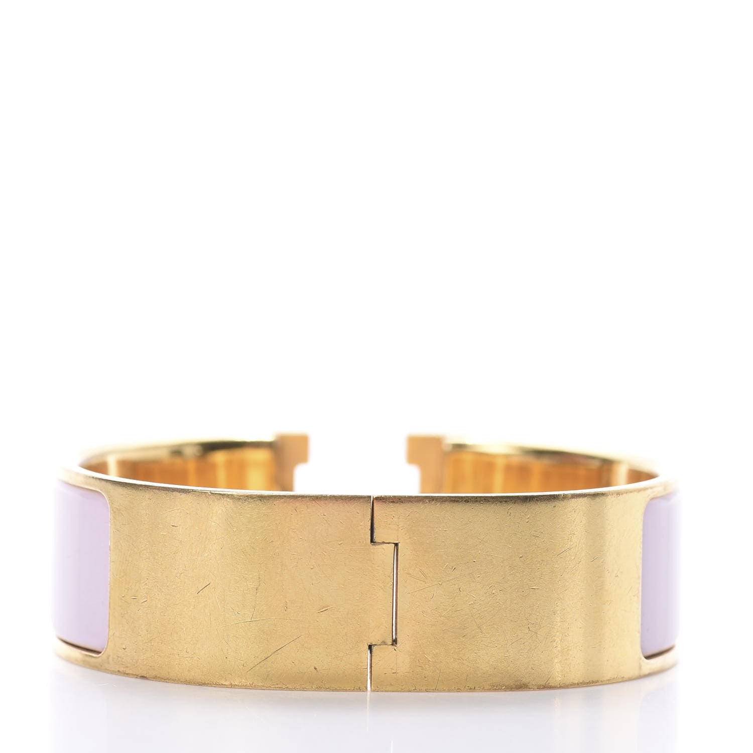 Hermes Enamel Wide Clic Clac H Bracelet GM Rose Dragee 2 of 3