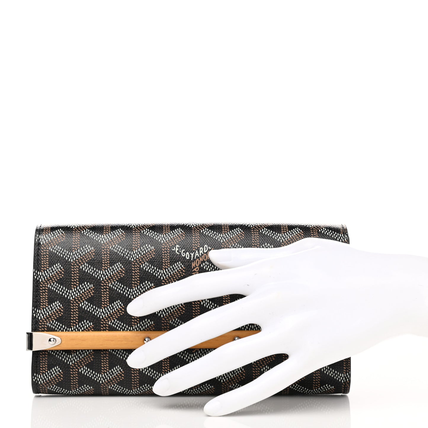 Goyardine Monte Carlo Bois Clutch Black