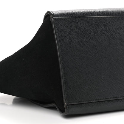 Celine Drummed Calfskin Suede Medium Trapeze Black 9 of 12