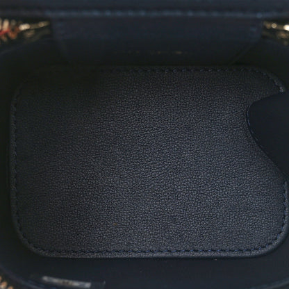 Chanel Wool Plaid Quilted Mini Vanity Case With Chain Blue 6 of 12