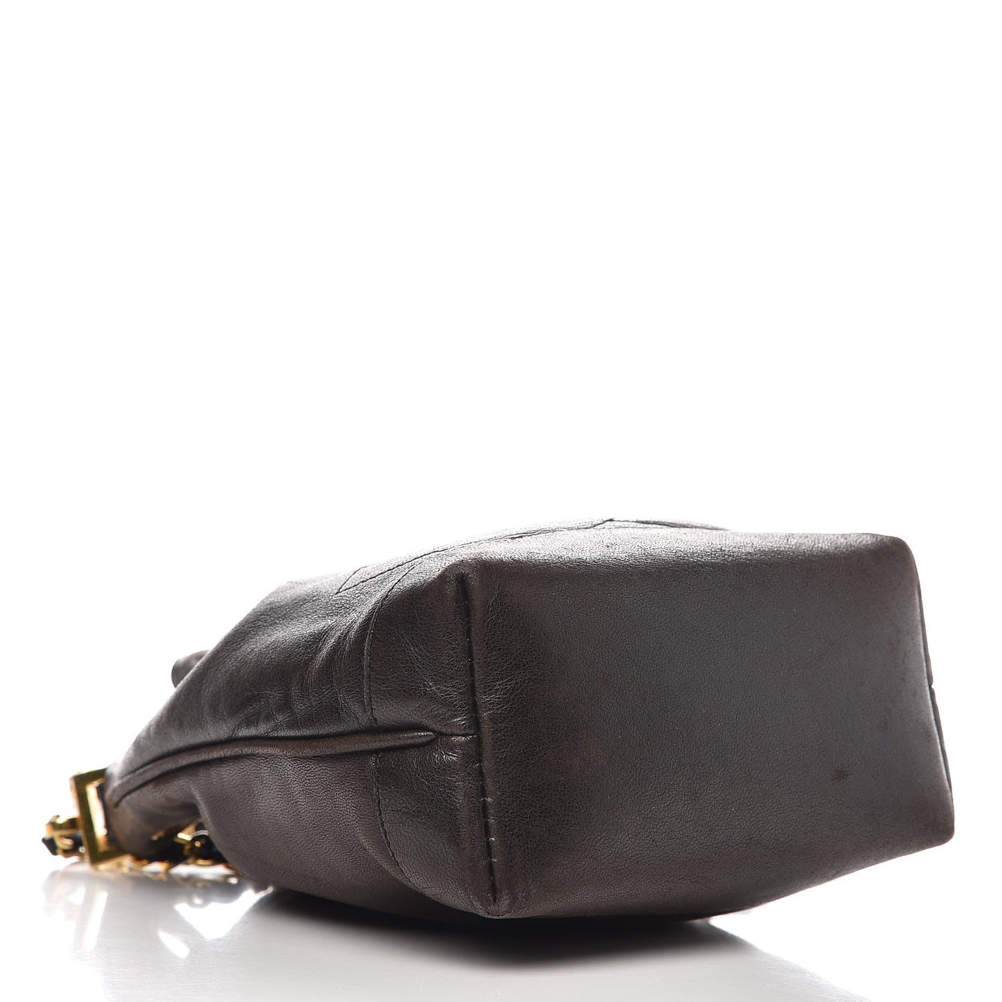 Lambskin CC Drawstring Bag Black