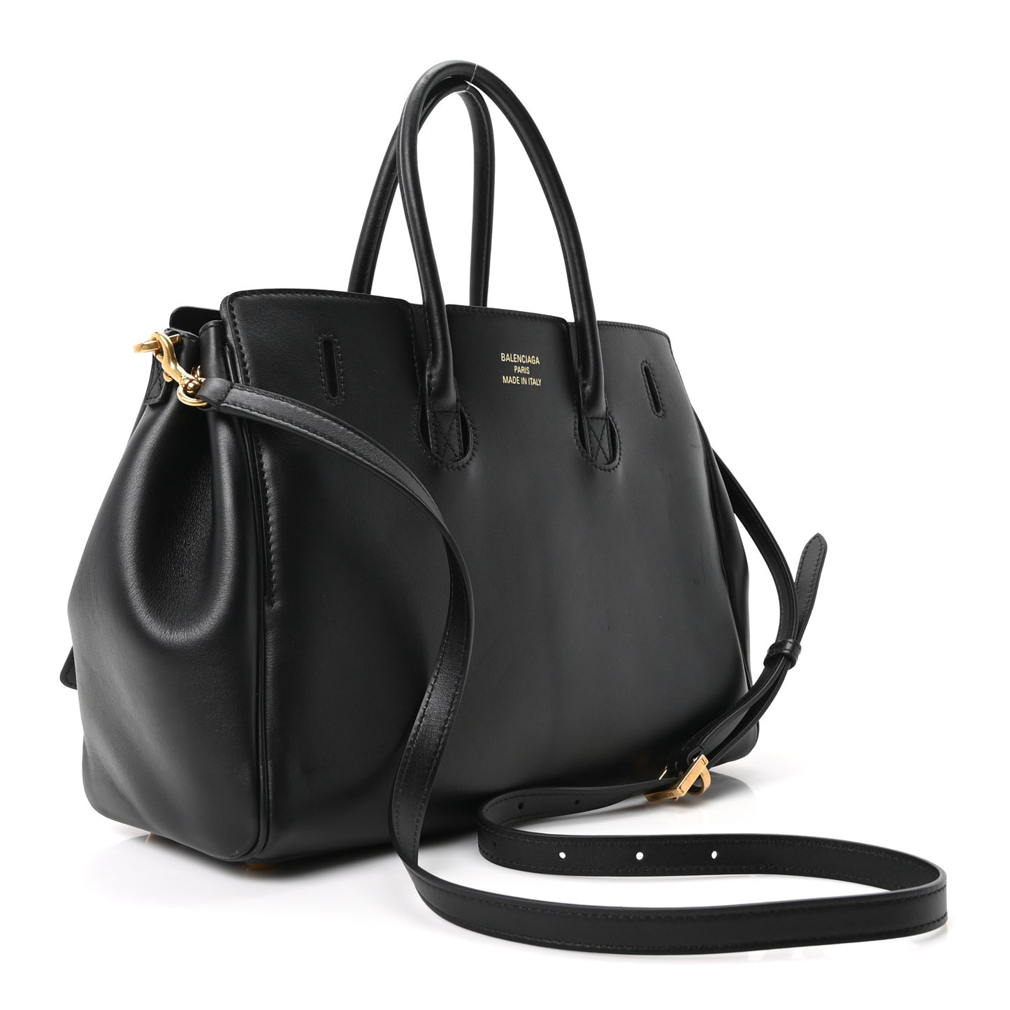 Smooth Calfskin Small Bel Air Carry All Bag Black