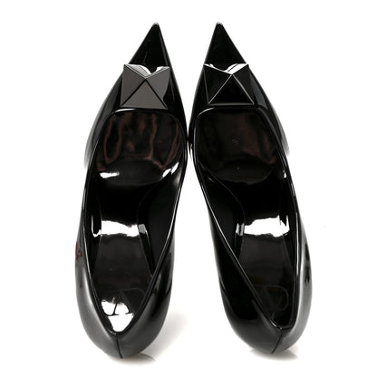 Valentino Garavani Patent Tonal One Stud 100mm Pumps 40.5 Black 2 of 9