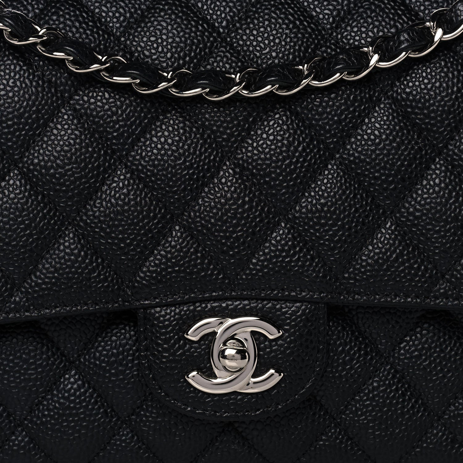 Chanel Caviar Quilted Medium Double Flap Black 8 of 10