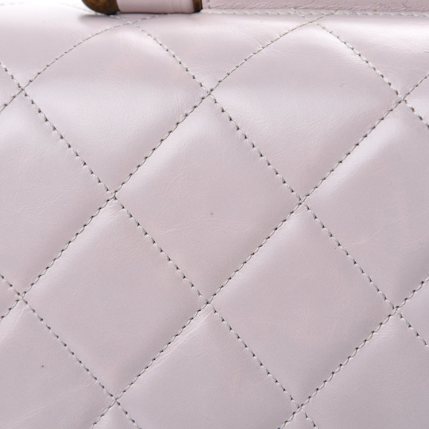 Chanel Calfskin Quilted Large Gold Bar Top Handle Flap Light Pink 10 of 12