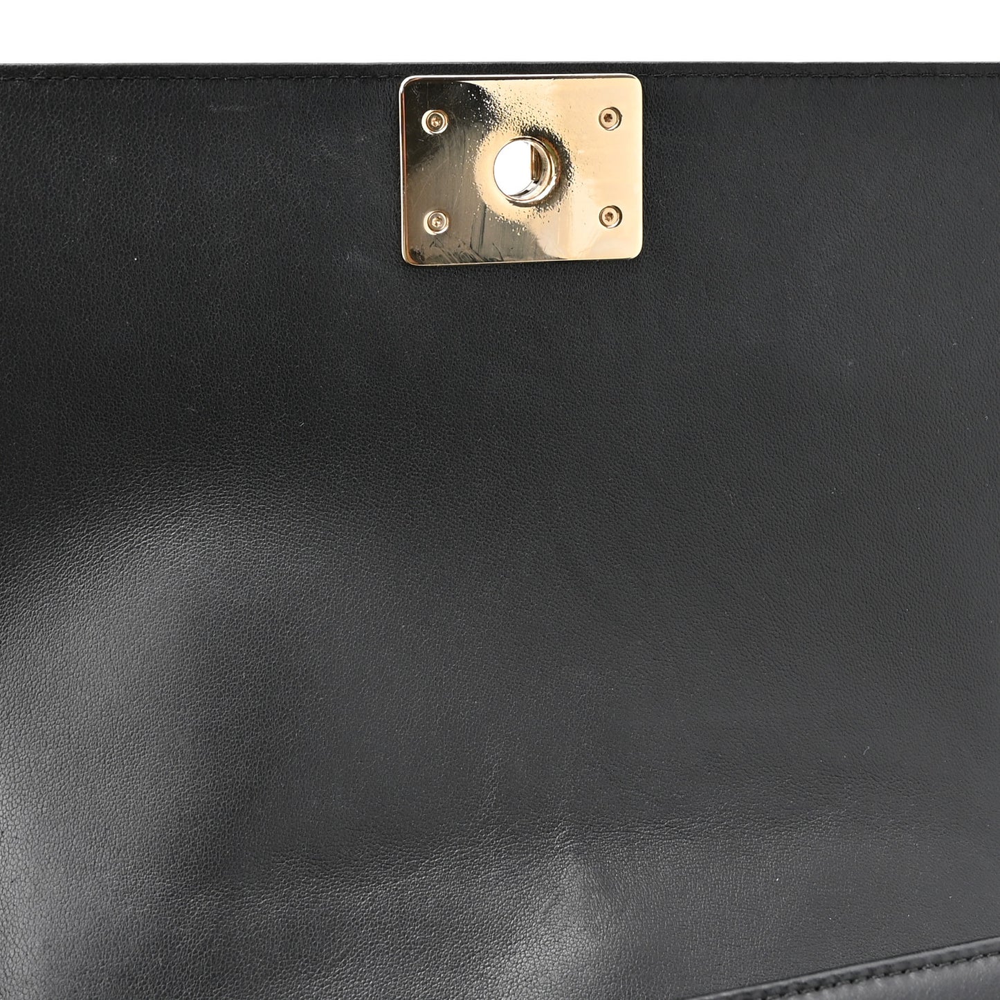 Lambskin Quilted Medium Boy Flap Black