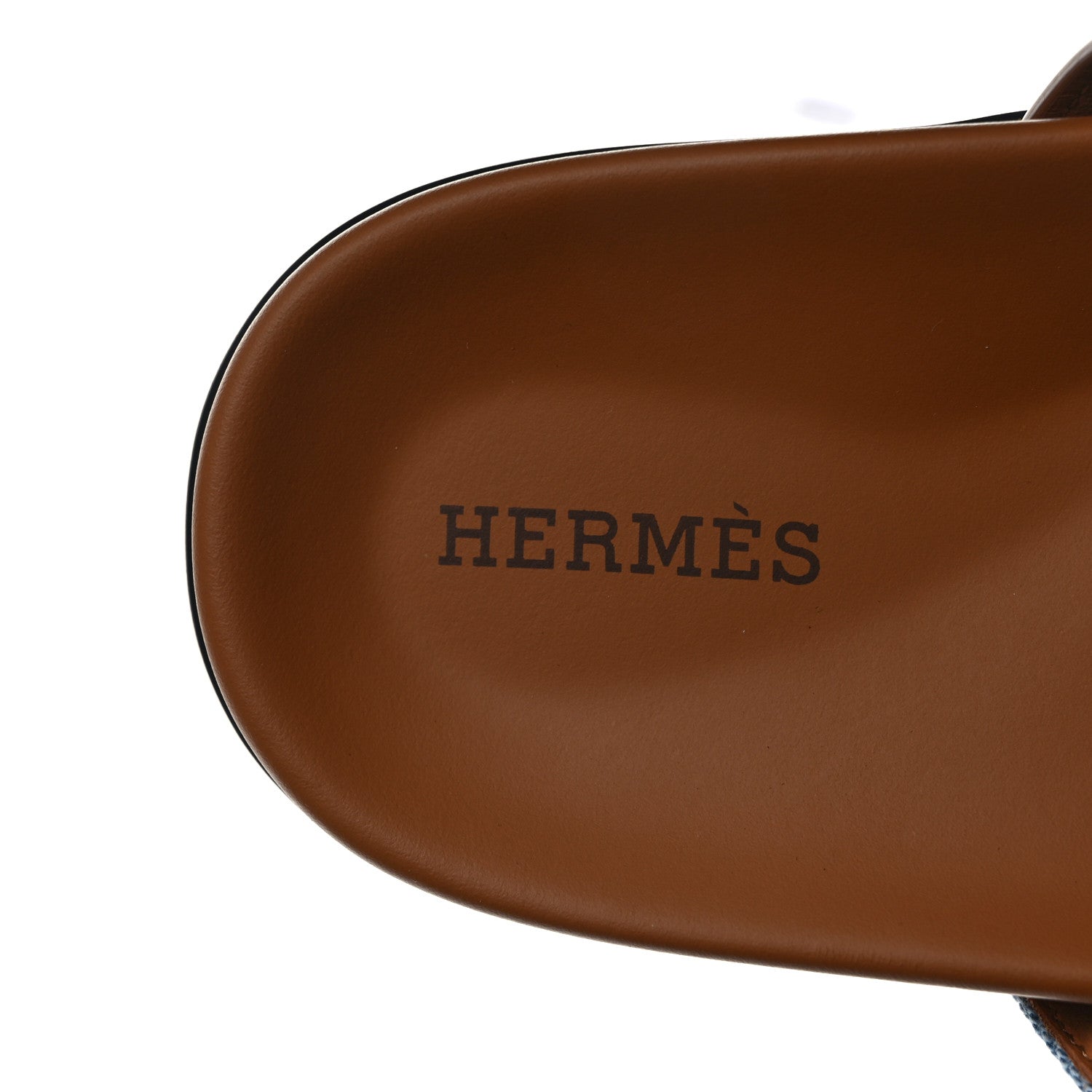 Hermes Denim Calfskin Womens Chypre Sandals 37.5 Bleu Clair Naturel 7 of 9