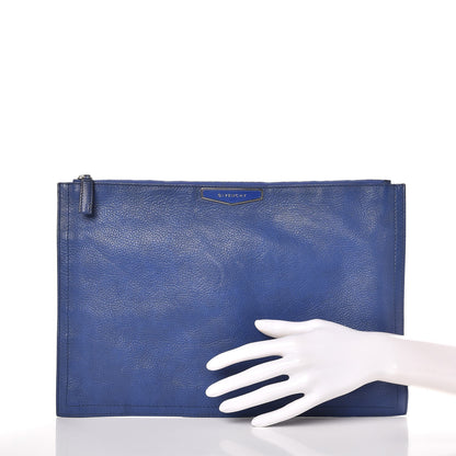 Givenchy Sugar Goatskin Large Antigona Pouch Indigo Blue 2 of 7