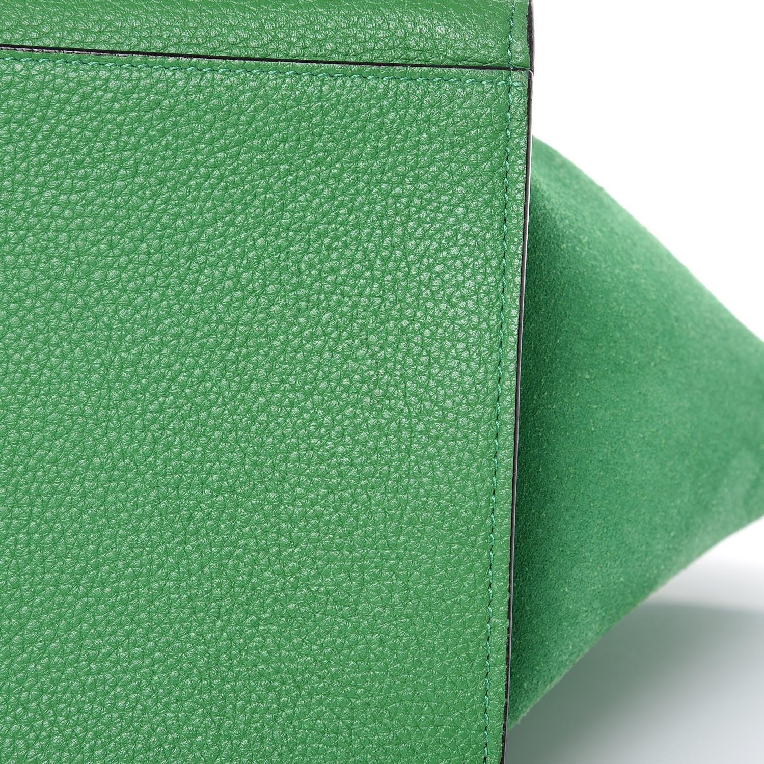 Celine Drummed Calfskin Suede Small Trapeze Mint 12 of 15