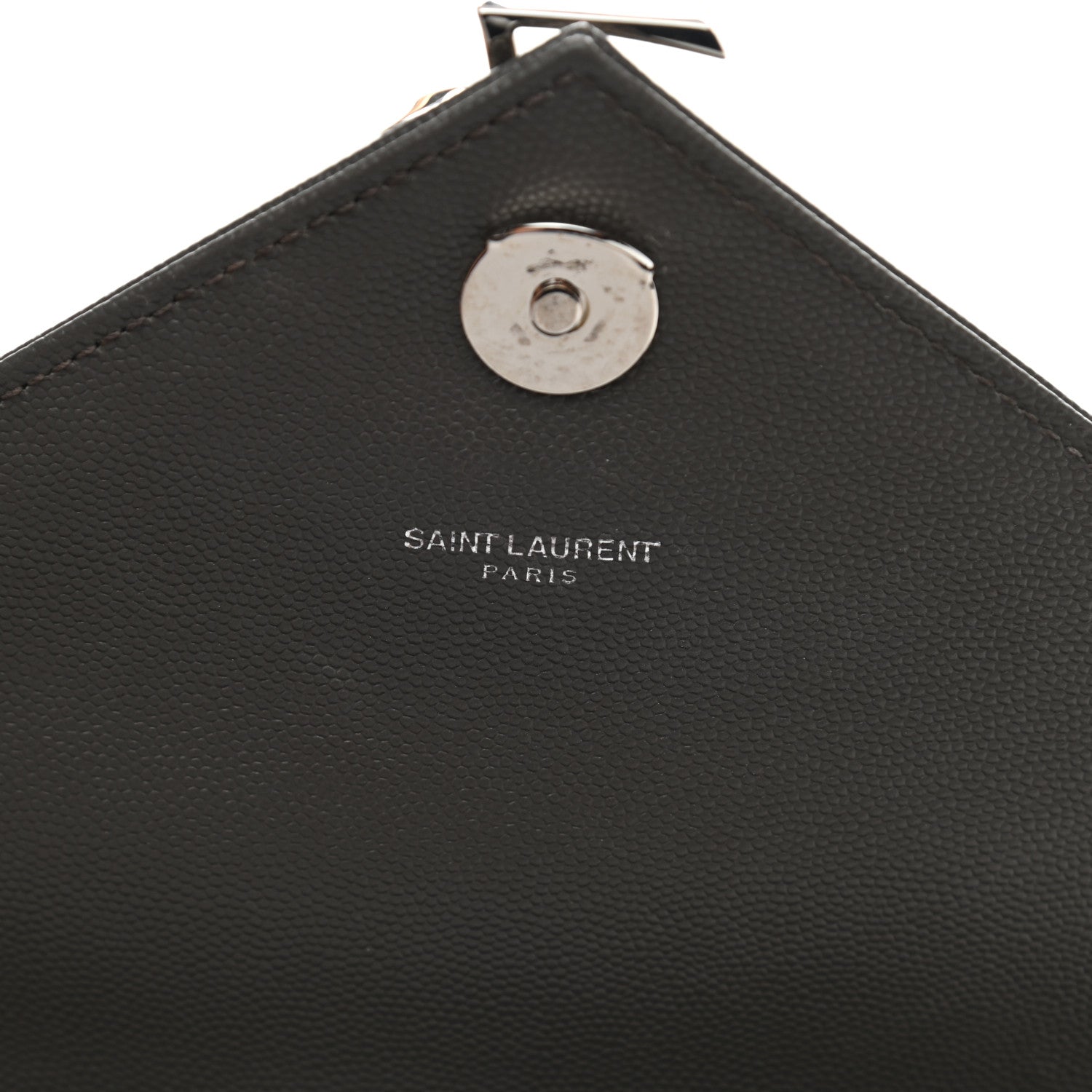 Saint Laurent Grain De Poudre Textured Mixed Matelasse Large Triquilt Monogram Satchel Earth 6 of 9
