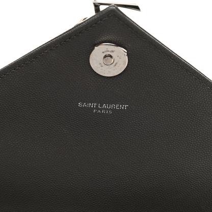 Saint Laurent Grain De Poudre Textured Mixed Matelasse Large Triquilt Monogram Satchel Earth 6 of 9