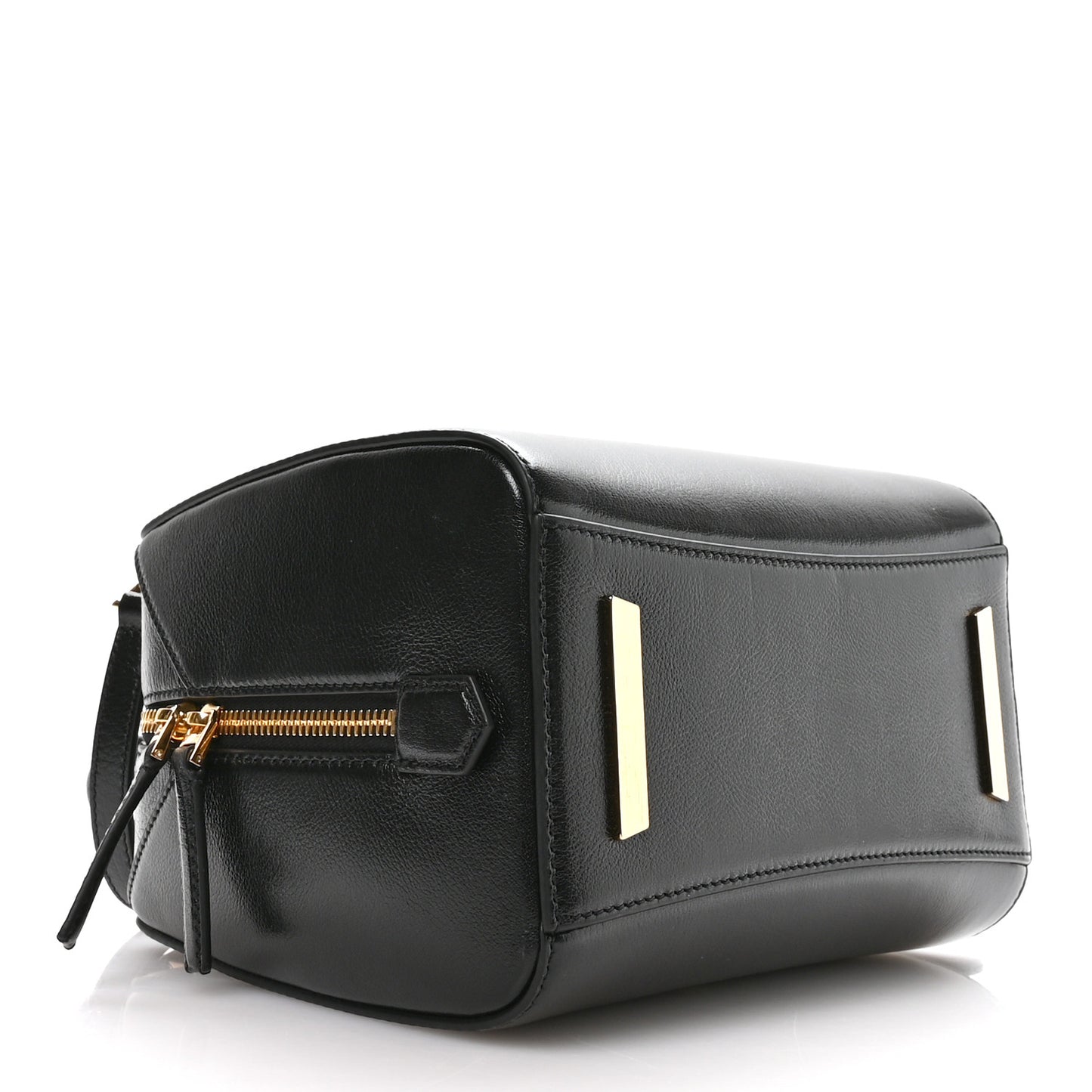 Tumbled Buffalo Mini Antigona Cube Bag Black