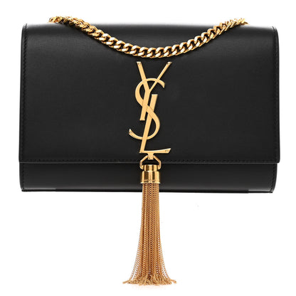 Saint Laurent Calfskin Small Classic Monogram Kate Tassel Satchel Black 1 of 9