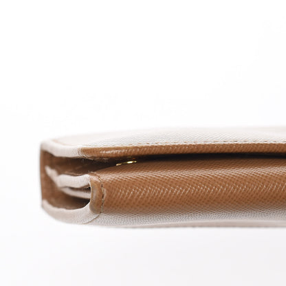 Prada Saffiano Continental Flap Wallet Caramel 10 of 12