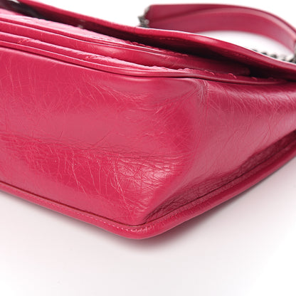 Saint Laurent Crinkled Calfskin Matelasse Monogram Medium Niki Chain Satchel Freesia 8 of 9