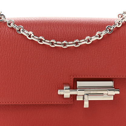 Hermes Chevre Mysore Mini Verrou Chaine Bag Rouge Tomate 8 of 12