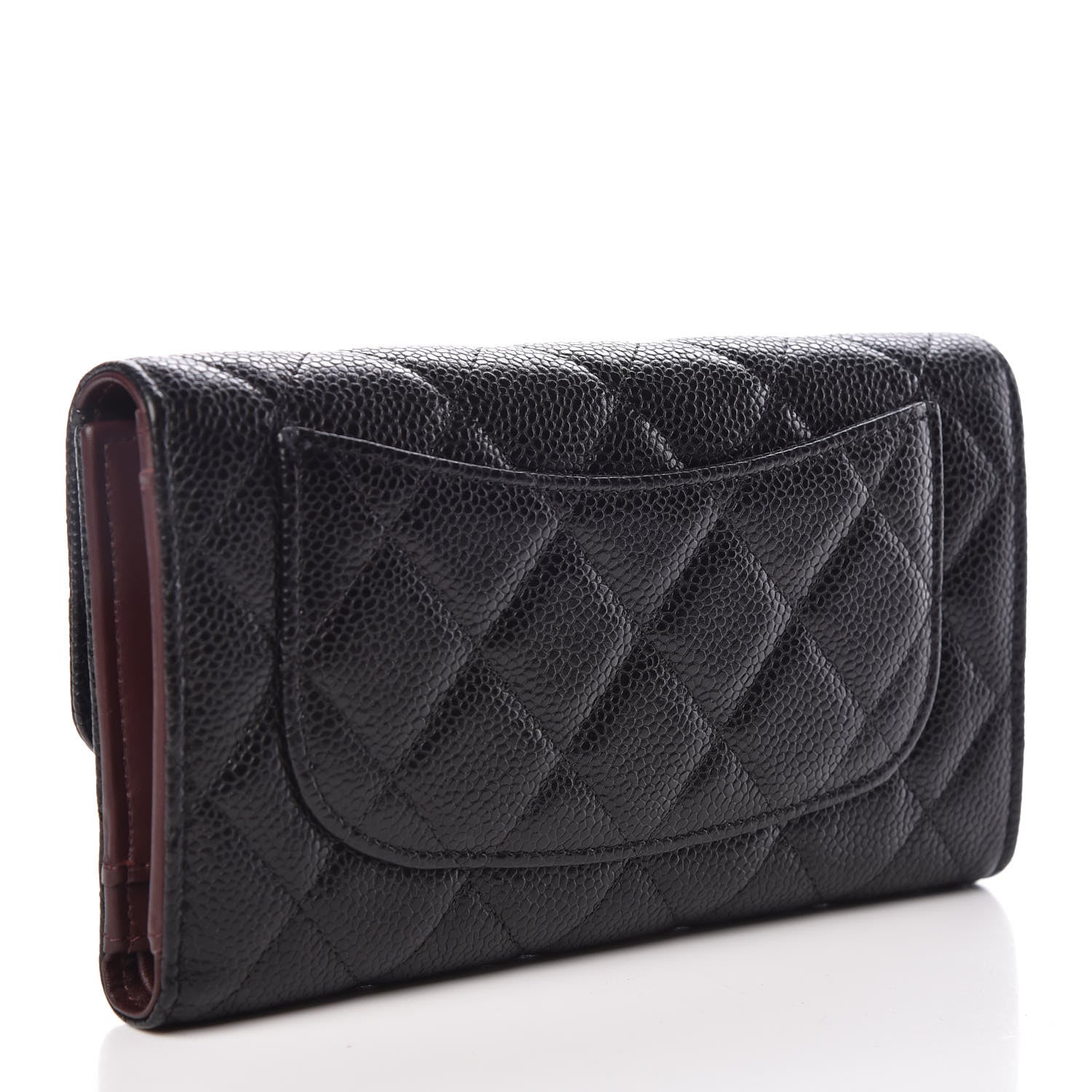 Chanel Caviar Quilted Long Flap Wallet Black 3 of 9