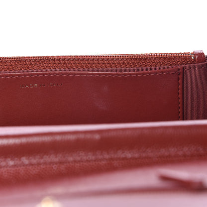 Chanel Metallic Caviar Quilted Wallet On Chain WOC Red 10 of 13