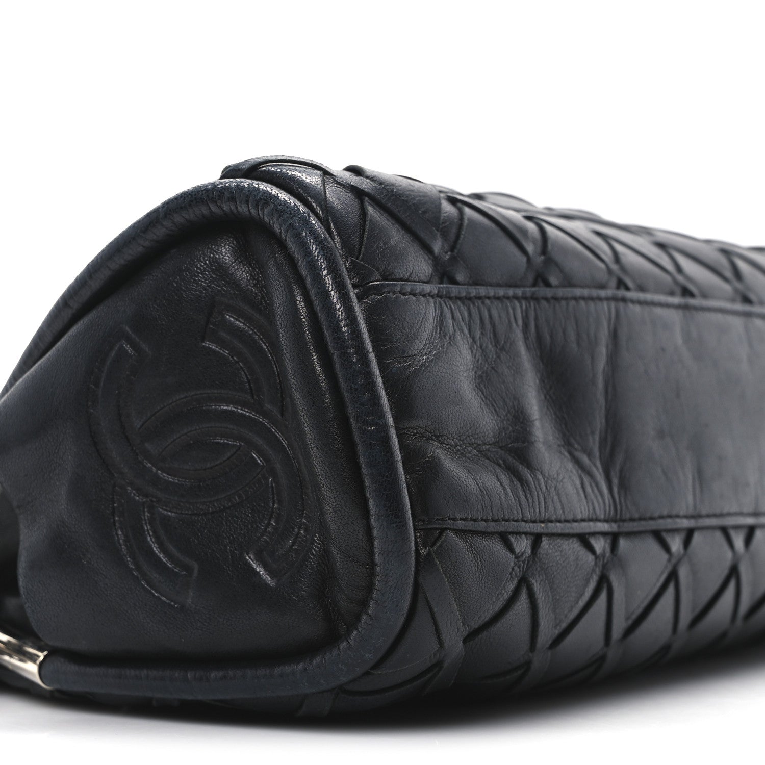 Chanel Lambskin Woven Small Ultimate Soft Sombrero Hobo Black 8 of 10