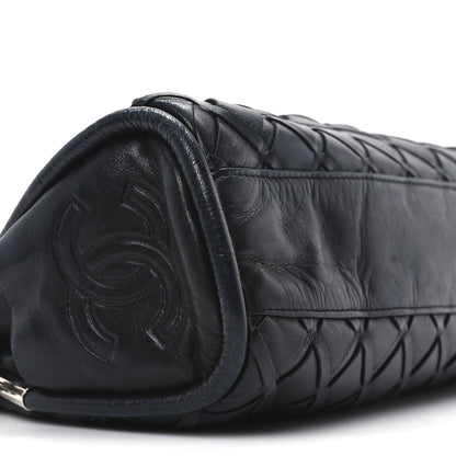 Chanel Lambskin Woven Small Ultimate Soft Sombrero Hobo Black 8 of 10
