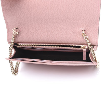 Gucci Dollar Calfskin Interlocking G Chain Wallet Soft Pink 4 of 9