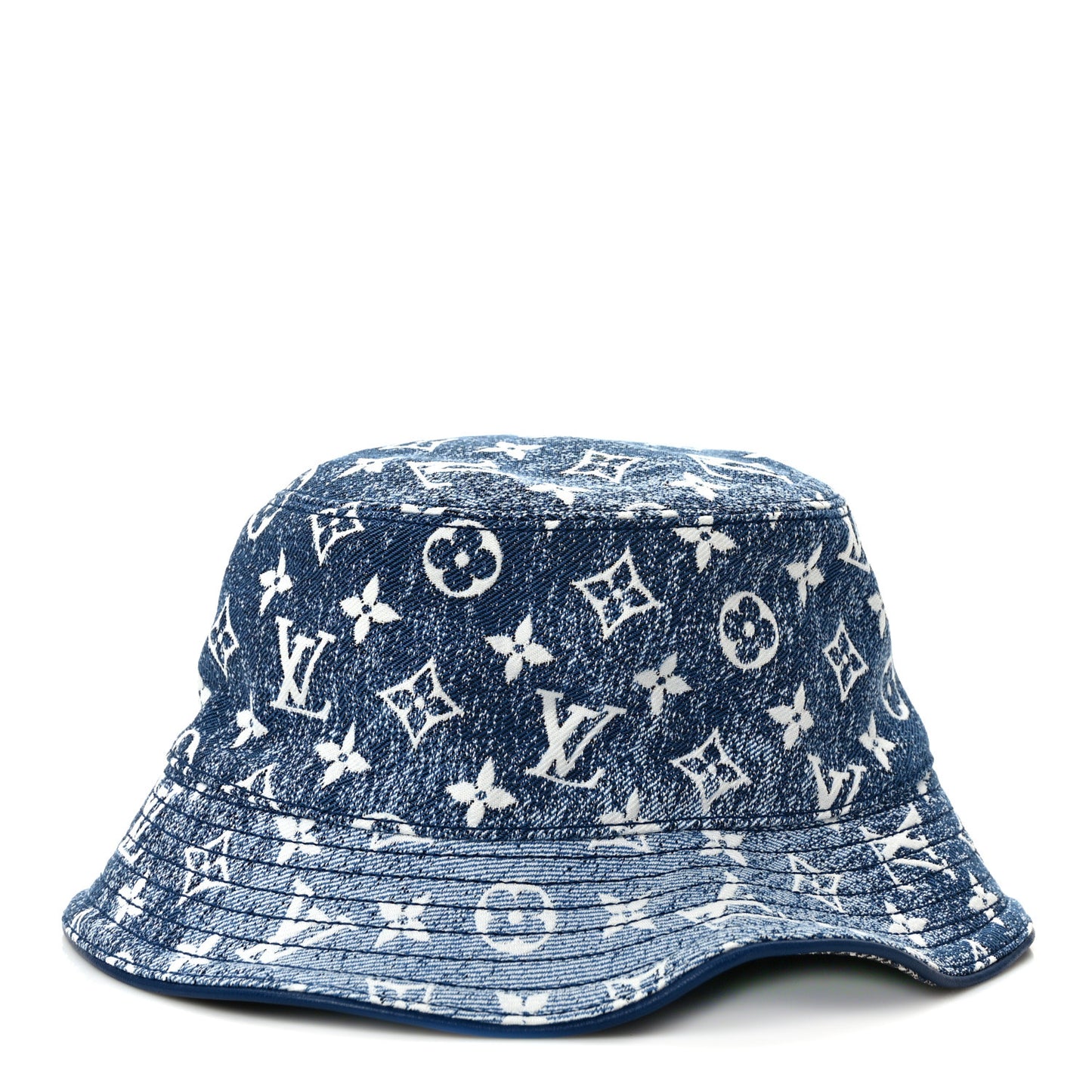 Monogram Denim Jacquard Bob Bucket Hat Blue