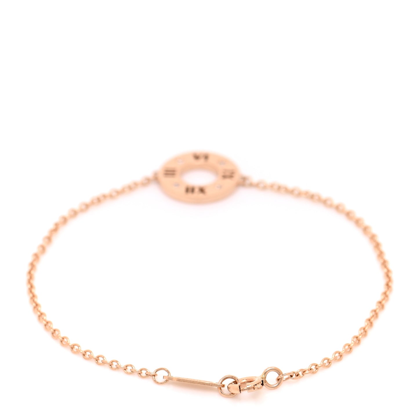 18K Rose Gold Diamond Atlas Pierced Bracelet